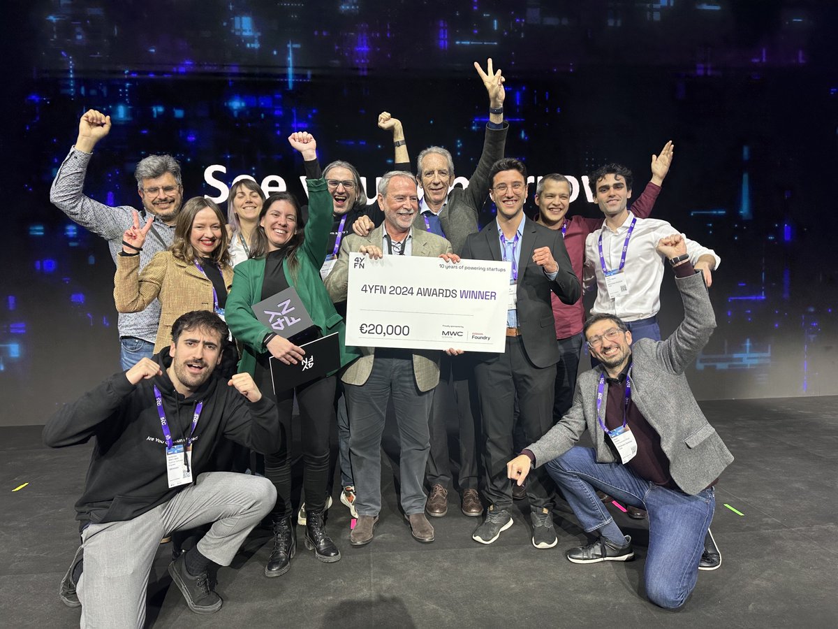🏆🎉 WOW We are the winners of the #4YFNAwards 2024, what an incredible honor, we are incredibly happy. We can officially say we are “the best digital startup on the planet and for the planet”. 

Bravo to all finalists🤩💪🏼

#MWC24 #4YFNAwards #MWC24