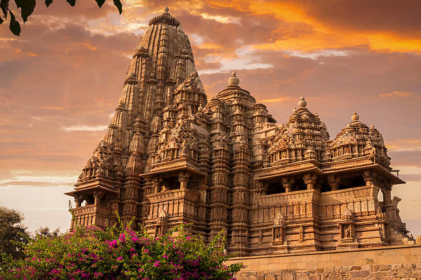 Khajuraho, Where ancient artistry meets spiritual reverence. Its intricately carved temples tell tales of love, mythology, and devotion. A UNESCO World Heritage Site, preserving India's rich cultural legacy. 
 #Khajuraho
#IncredibleIndia
#UNESCOHeritage