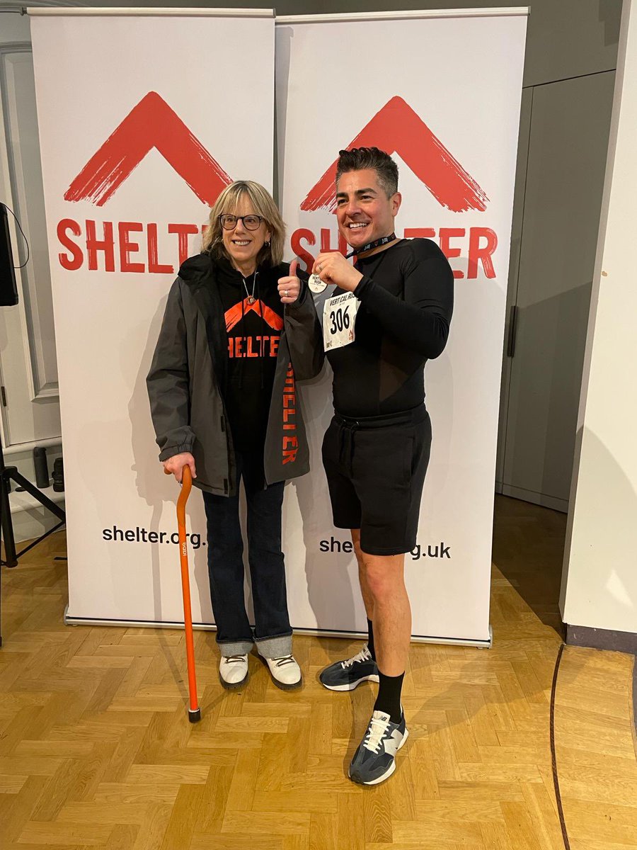 pollyn1's tweet photo. What a fantastic morning at #VerticalRush - the iconic @Shelter tower run is well and truly back! Thank you to all our supporters and the awesome colleagues who made it happen. United behind the #FightForHome - because #HomeIsEverything https://t.co/SgFUF71oiF