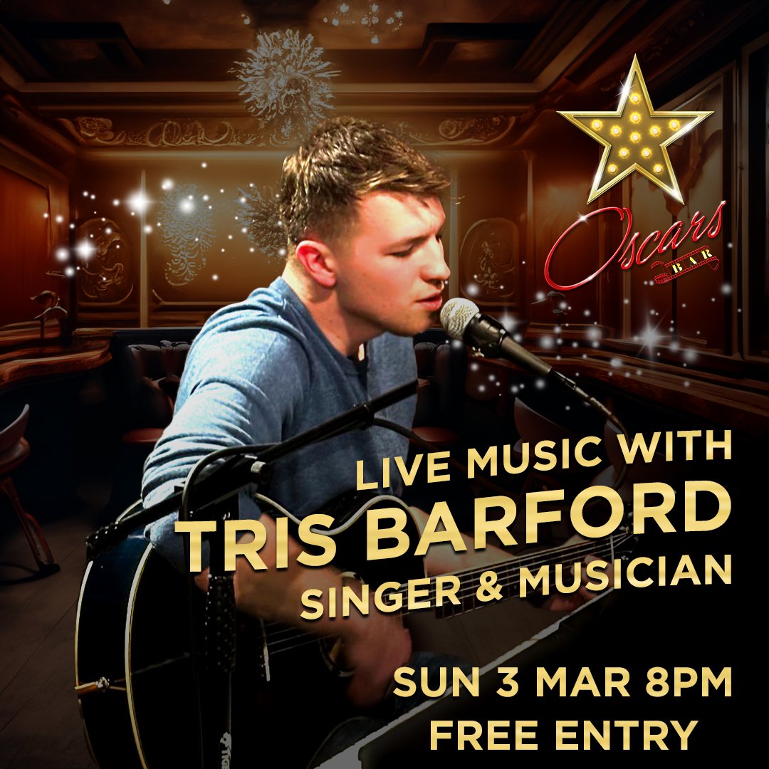 He’s back – and he’s brought his guitar 🎸 @TristanBarford returns to Oscars this Sunday to play, strum and sing for you through the evening – it’s always a great show to close out your weekend with 🎶 Free entry, from 8pm Sunday.