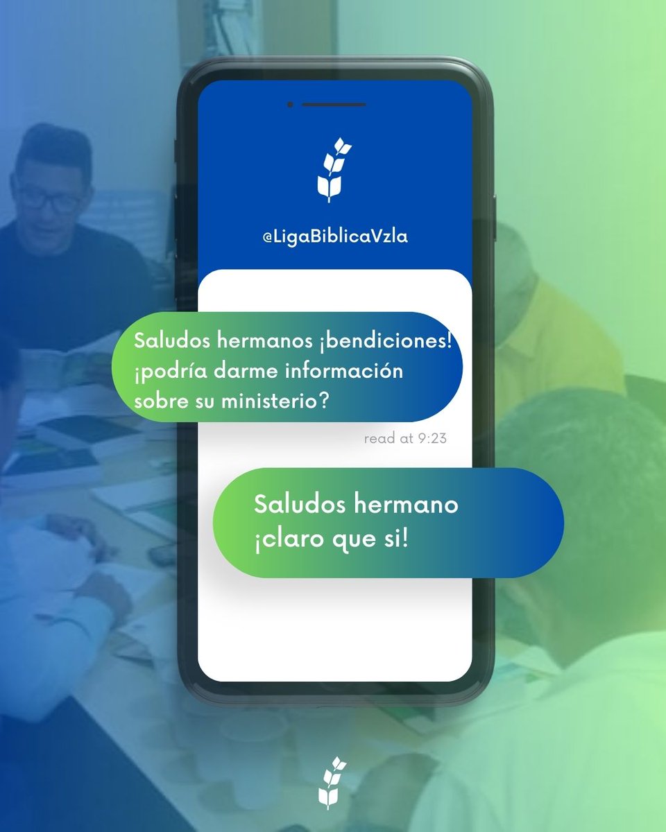 Escríbenos hoy mismo para suministrarte todos la información que necesitas de #LigaBiblicaVzla  puedes escribirnos al 04140562563
Porque más que nada Venezuela necesita la Palabra de Dios ¡Contáctamos!