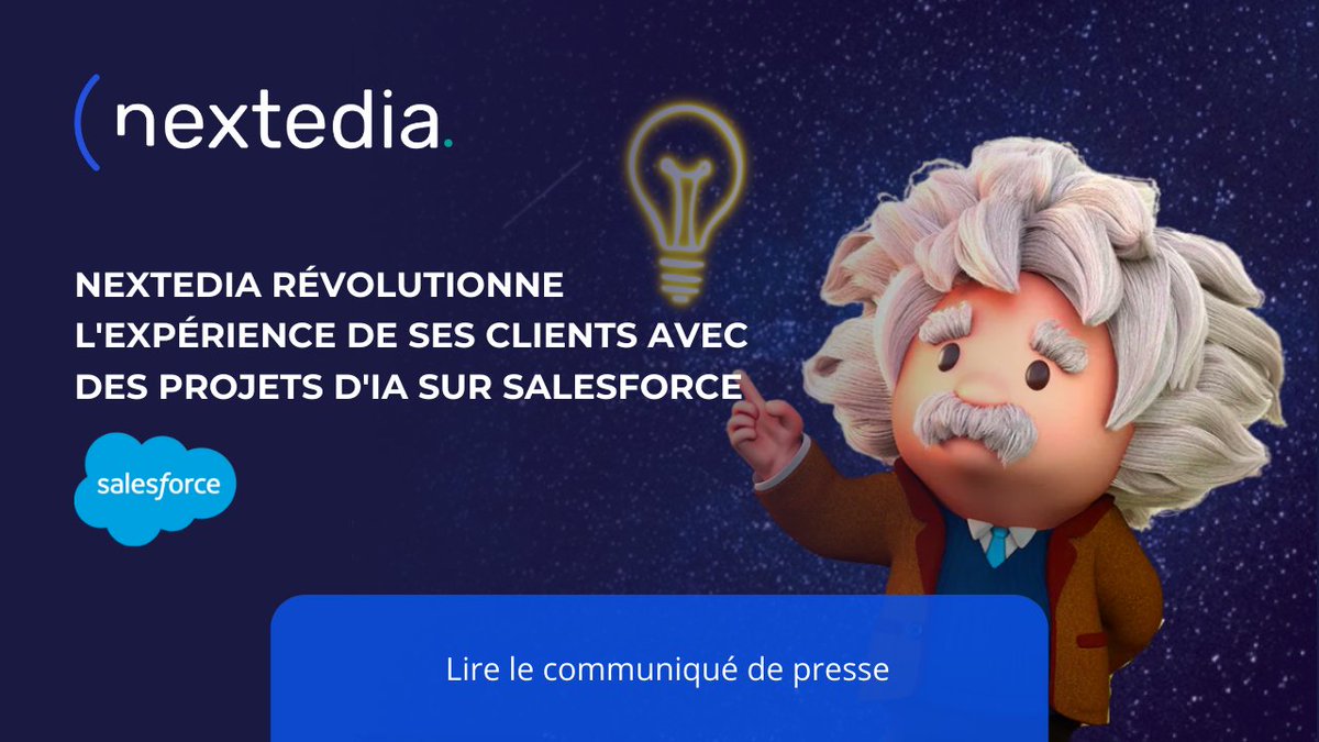 Nextedia's tweet image. #BUSINESS
#NEXTEDIA annonce, par le biais de sa filiale @AlmaviaCX, son engagement à transformer la #RelationClient en déployant des projets d’#IA @salesforce qui transformeront la manière dont les entreprises interagissent avec leur clientèle.
nextedia.com/nextedia-revol…
