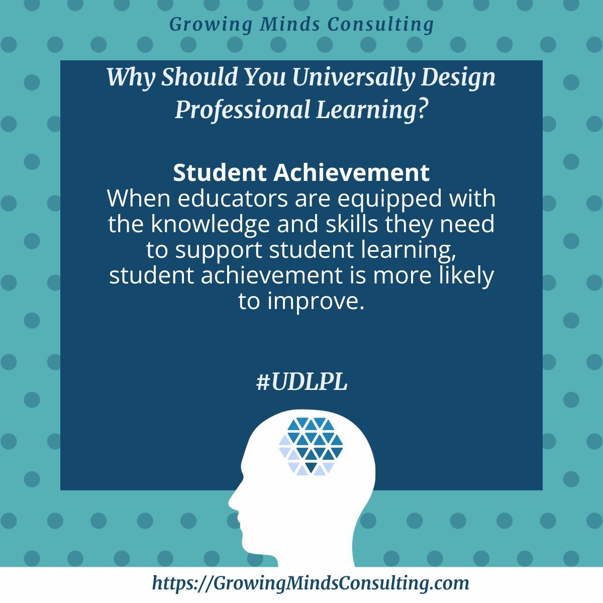GrowingMindsK12's tweet photo. Why should you universally design professional learning? Student Achievement. #UDLPL #UDL #universaldesign #professionallearning #education https://t.co/spx2EfGL8V https://t.co/cis0S9Mh9K