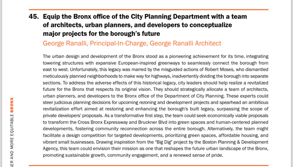 My idea for a stronger and more equitable Bronx in @nycfuture and @bronxfoundation’s new report is [fill in idea here]. Check out all 50 ideas here: nycfuture.org/50IdeasBronx. See illustration below our design covering Cross Bronx Expressway. (Before left after right)