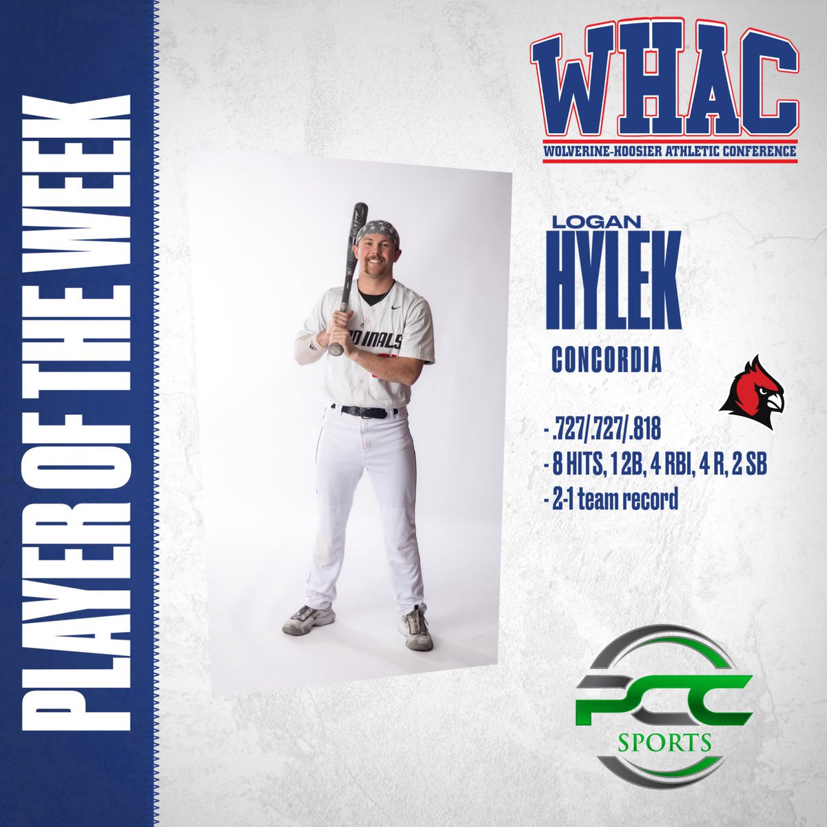 Kings Spotlight: Logan Hylek has been tearing up the WHAC with back-to-back weeks as the conference player of the week!! Congrats Logan!