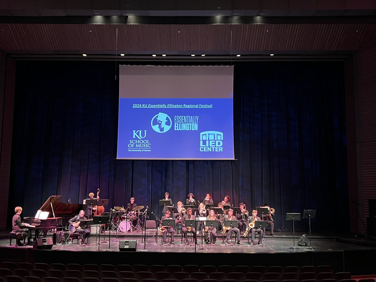 Excellent performance  by the Olathe East Nighthawks Jazz band at the Essentially Ellington Regional Festival at KU this morning!
