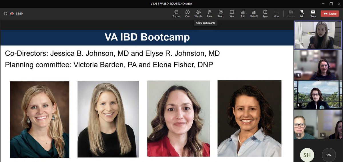 First ever national VA #IBD Bootcamp live right now! Wonderful learning opportunity to better serve our #Veterans with #Crohn’s and #ulcerativecolitis 
 
Over 200 attendees online! 🤩 

<a href="/VAHouston/">VA Houston</a> <a href="/DeptVetAffairs/">Veterans Affairs</a> <a href="/CrohnsColitisFn/">Crohn's & Colitis Foundation</a> <a href="/EPaineMD/">Elizabeth Paine</a> <a href="/MPrasadMD/">Meena Prasad</a> <a href="/JasonDominitz/">Jason Dominitz, MD, MHS</a> <a href="/TadDryden/">Gerald Dryden</a>