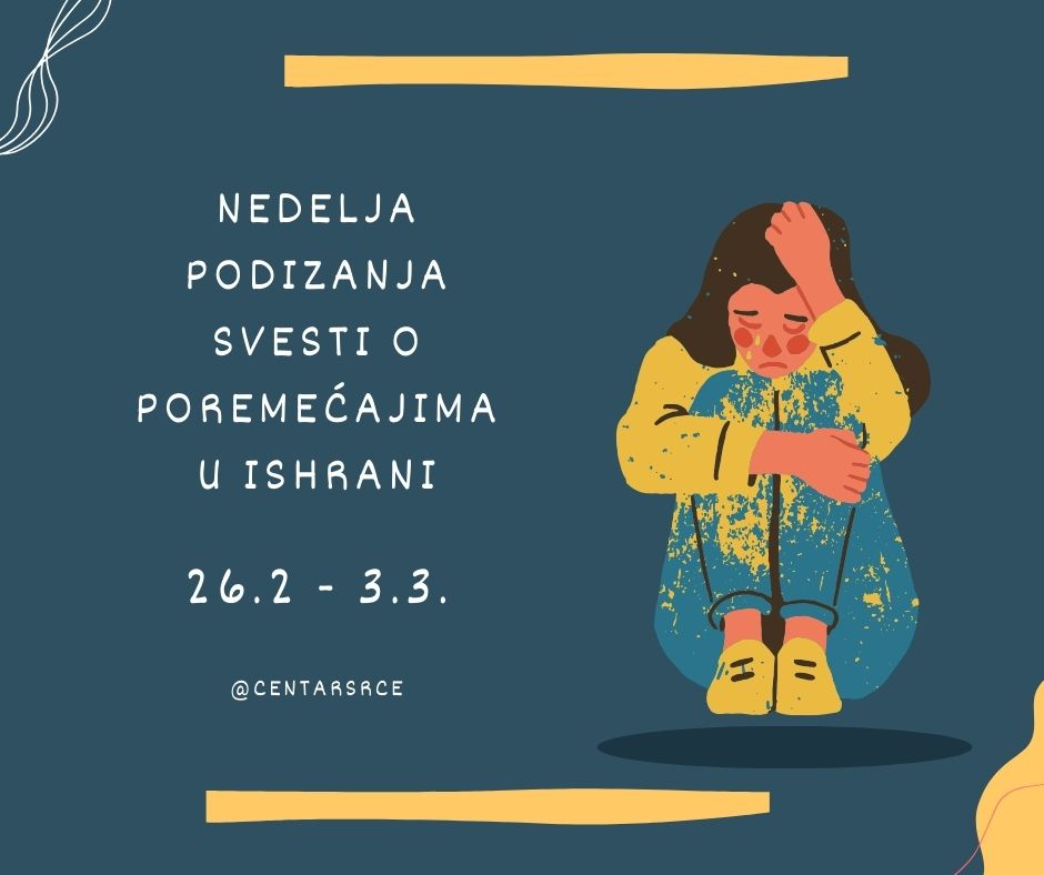 CentarSrce's tweet photo. Od 26. februara do 3. marta se obeleževa nedelja podizanja svesti o poremećajima u ishrani. 💙
Ove godine akcenat je na učenju i razumevanju činjenica koje se tiču poremaćaja u ishrani kako bismo mogli lakše da pomognemo jedni drugima. 🫂
#prevencija #centarsrce https://t.co/IHRV9O3QHN