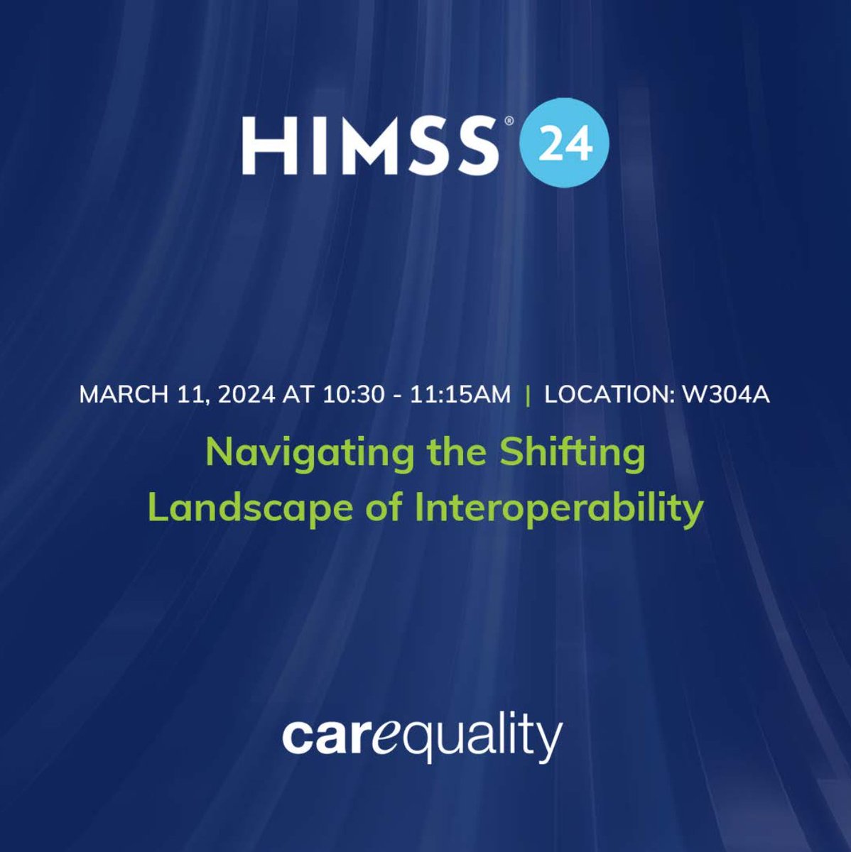 Carequality (@carequalitynet) on Twitter photo Our executive director <a href="/ABSwenson/">Alan Swenson</a> will be speaking at multiple sessions at #HIMSS24. Don't miss his sessions👇
carequality.org/himss24/ Our executive director <a href="/ABSwenson/">Alan Swenson</a> will be speaking at multiple sessions at #HIMSS24. Don't miss his sessions👇
carequality.org/himss24/