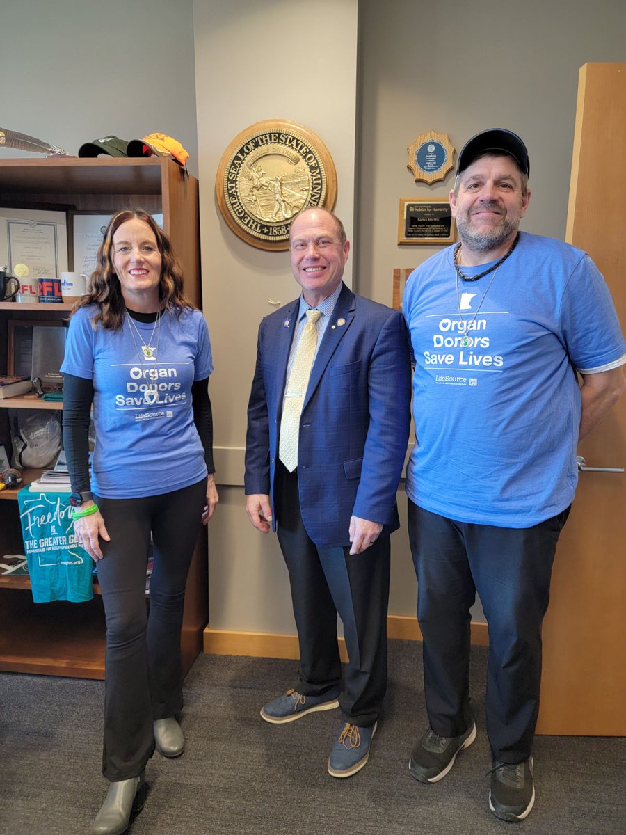 @Chelle_Pautzke @LifeSourceMNDAK @JasonRarick Thank you Senator Rarick for seeing us to hear our story about our daughter Jaydan and our experience being a donor family #donatelifeday