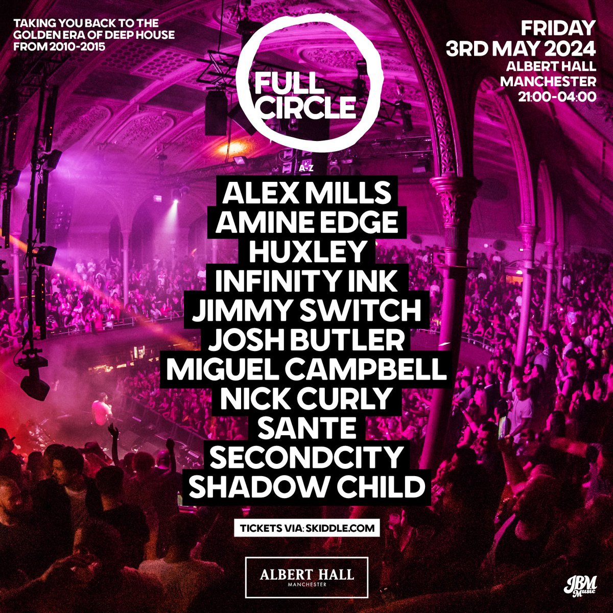 Prepare to embark on a sonic journey back to the golden era of Deep House as Full Circle brings you their biggest party yet! Taking place at our venue on Friday the 3rd of May, featuring @BlameAlexMills, @AmineEdge & DANCE, @Shadow_Child + more! Tickets: tinyurl.com/5ejvfttt