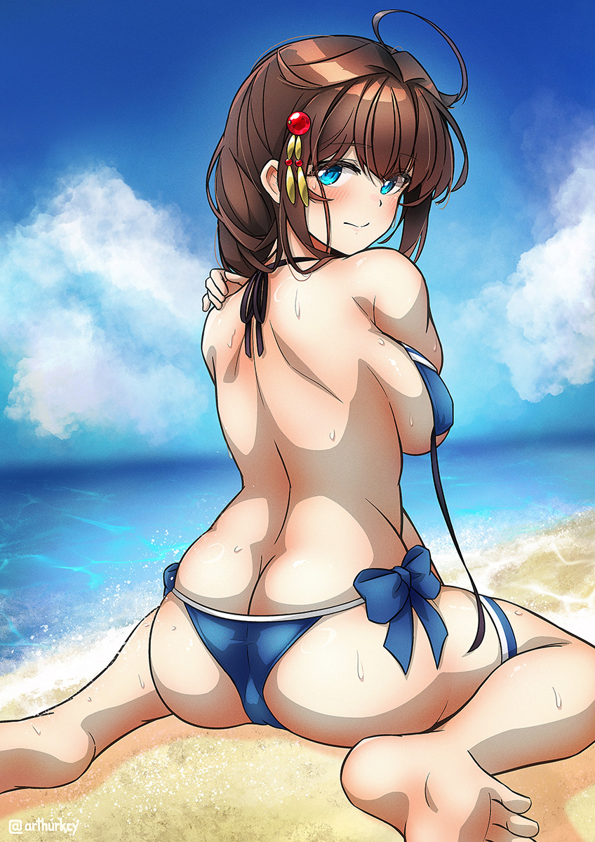 #今月描いた絵を晒そう 
暑くなってきたので👙 