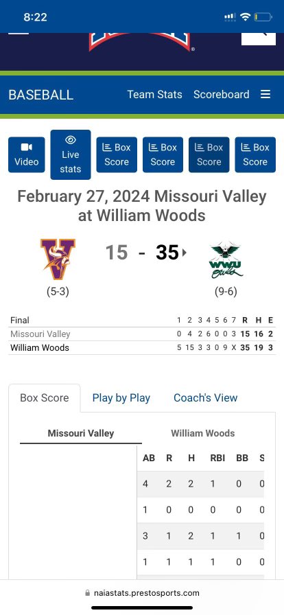 Rough day for the boys at Missouri Valley
