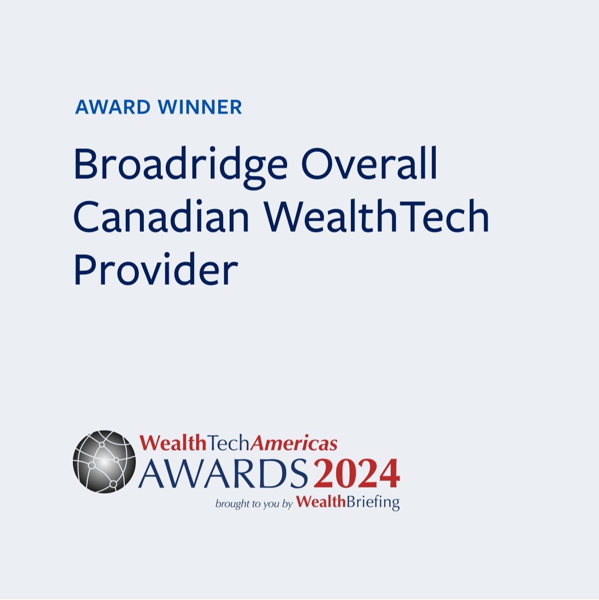 Congratulations Broadridge Canada for winning this award!  bit.ly/3P2r5SC