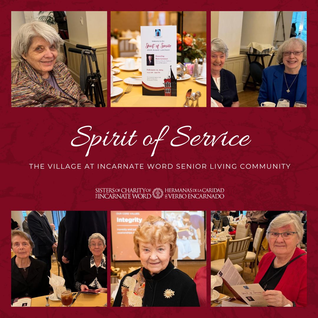 This Thursday, February 22, several of our Sisters enjoyed time at The Village of Incarnate Word Spirit of Service luncheon.