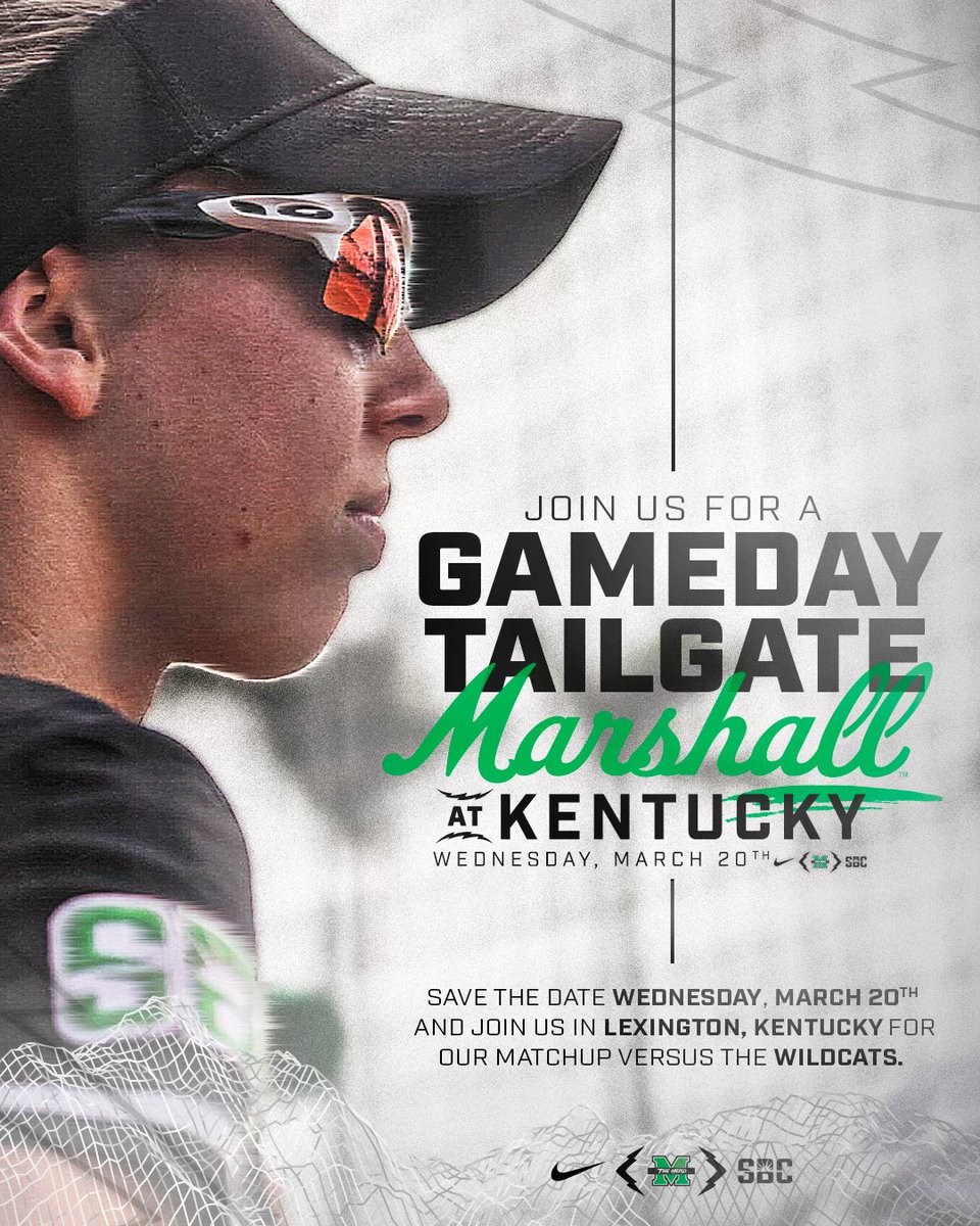 Marshall Softball is hitting the road to take on the University of Kentucky in Lexington, KY on Wednesday, March 20th! Join us for a pregame tailgate from 4:30p- 6:00p! Food and drinks will be provided - secure your discounted ticket ($4) by RSVPing to suter7@marshall.edu