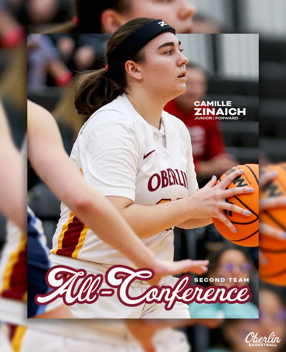 NCAC All-Conference honors for Camille Zinaich 👏#GoYeo 🗞️ goyeo.com/news/2024/2/28…