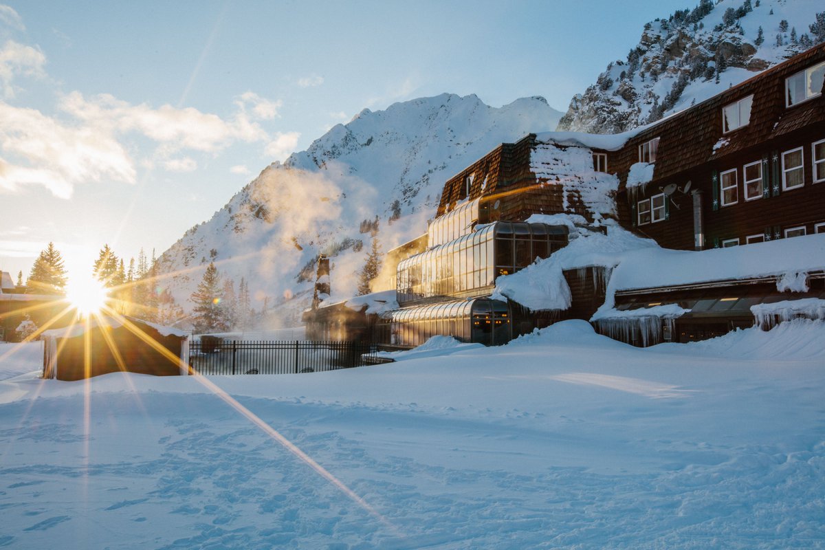 Daylight savings has returned and we're all just doing our best to keep up with and honor Miss Sun out there. Here is one of our favorite photos of her gracing our presence and lodge.