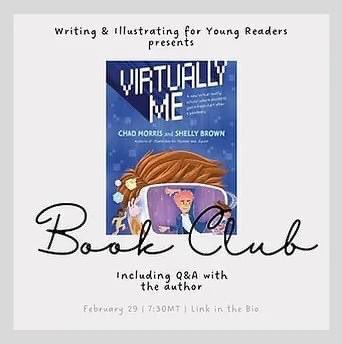 Shelly Brown and I are doing a virtual book club for Virtually Me tomorrow (Thursday Feb 29) night 7:30 pm Mountain Time. Fitting right? Virtual bookclub for Virtually Me. Its free. Sign up here bit.ly/wifyrbookclub or on the wifyr website #wifyr #wifyrbookclub #bookclub