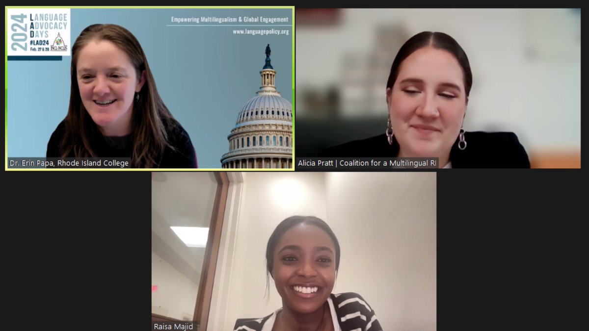 MultilingualRI's tweet photo. Thank you to @SethMagaziner’s Staff Assistant, Raisa Majid, for joining us today at #LAD24 to talk about the importance of several education and language bills! https://t.co/Lj0tbnw5cG