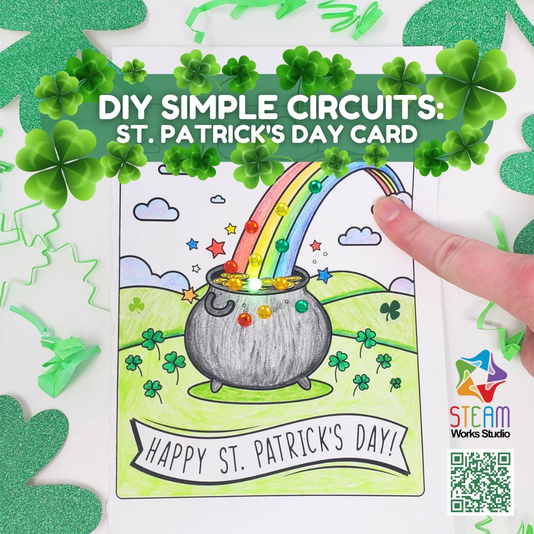 steamworks_ab's tweet photo. Get ready to infuse your #StPatricksDay festivities w/ STEAM magic by crafting your very own Glowing Simple Circuits 'St. Patrick's Day' Card! ☘️✨💌 Let your creativity sparkle as brightly as the pot of gold at the end of the rainbow. 🌈💚

Learn more: https://t.co/BOeXTYJCOX https://t.co/JZ3rrwxV8v