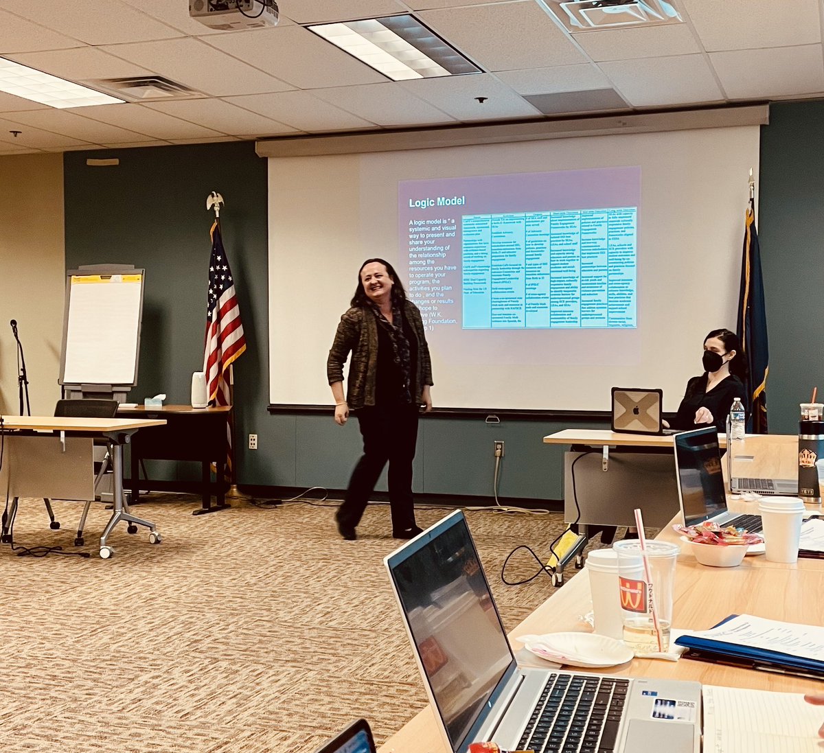 Presenting with my colleague Mira Best about evaluation at the CAFE kick-off meeting. Photo credit @jgroteweb. <a href="/CAFE_MAEC/">CAFE at MAEC</a> @MAEC4Ed