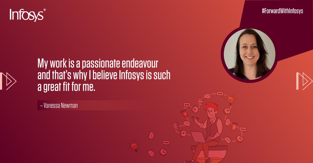 sbshukla's tweet image. Passionate people make a great fit for careers at Infosys. Like Vanessa Newman. Join Infosys and feel inspired to build what’s next. infy.com/3iuzfWI #ThisIsInfosys #BuildWhatsNext