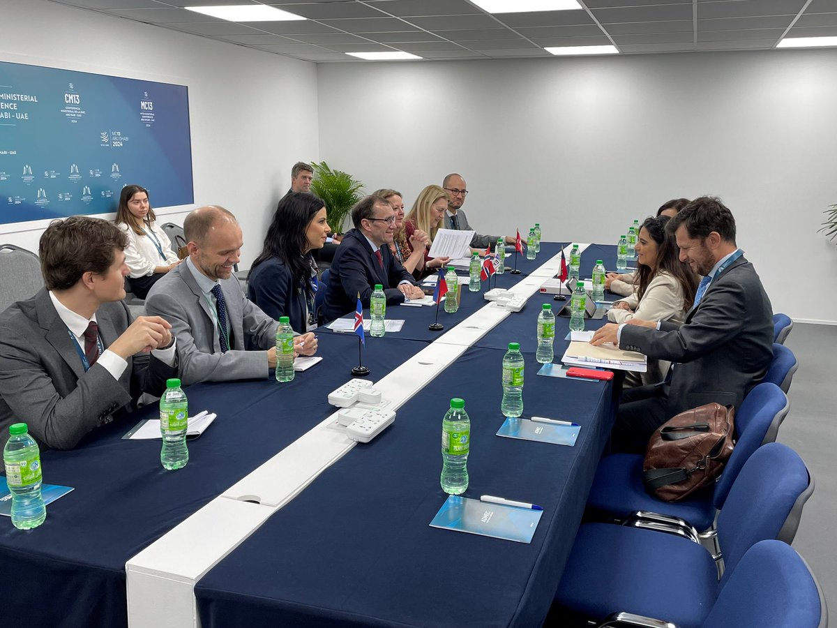 Dominique Hasler (@dominiquehasler) on Twitter photo On the margins of the WTO Ministerial Conference in Abu Dhabi, a working meeting was also held to officially conclude negotiations on the modernization of the free trade agreement between the EFTA states (Iceland, Liechtenstein, Norway, Switzerland) and Chile. <a href="/EFTAsecretariat/">EFTA Secretariat</a> On the margins of the WTO Ministerial Conference in Abu Dhabi, a working meeting was also held to officially conclude negotiations on the modernization of the free trade agreement between the EFTA states (Iceland, Liechtenstein, Norway, Switzerland) and Chile. <a href="/EFTAsecretariat/">EFTA Secretariat</a>
