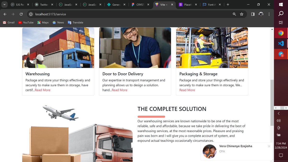 madu_anusi's tweet photo. Day 13 #100DaysOfCode 

finished with all route components.
project from @solution_sid 

#webdeveloper #buildinginpublic 
#codeanambra #solutioninovationdistrict #sid #decenttechjob https://t.co/rpxGortQVK