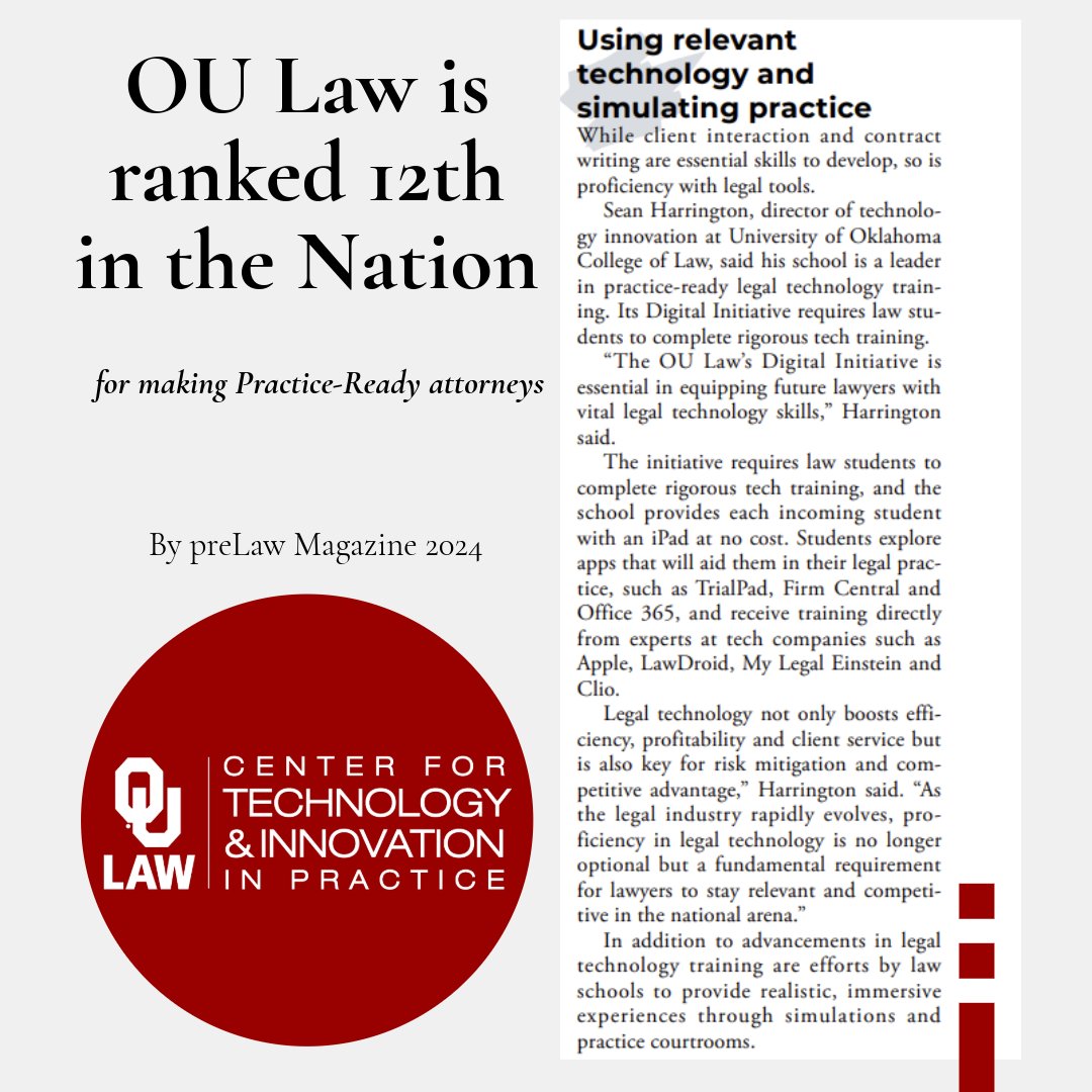 OU Law Center for Tech & Innovation in Practice tweet media