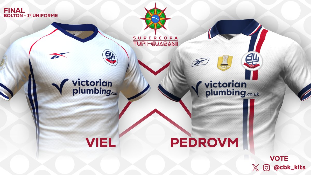 cbk_kits's tweet image. A ESPERA ACABOU! É AGORA!

SEGUNDO JOGO DA FINAL DA SUPERCOPA TUPI-GUARANI!! 🔰🏆

O time agora é o Bolton Wanderers, da Inglaterra! 🦁

VOTE NO SEU KIT FAVORITO E AJUDE A DECIDIR O CAMPEÃO NA ENQUETE ABAIXO!!!

#kitcreation #FIFA #fifakitcreator #SupercopaTupiGuarani #CBK
