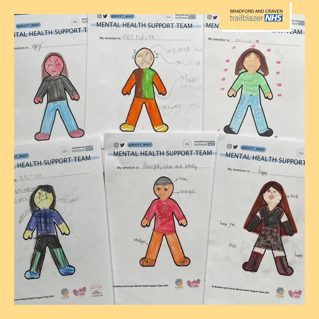 The South MHST have been working with @lidgetgreen primary school children on feeling bodies, to help children to identify their own feelings ❤️<a href="/BDCFT/">BDCFT NHS</a>