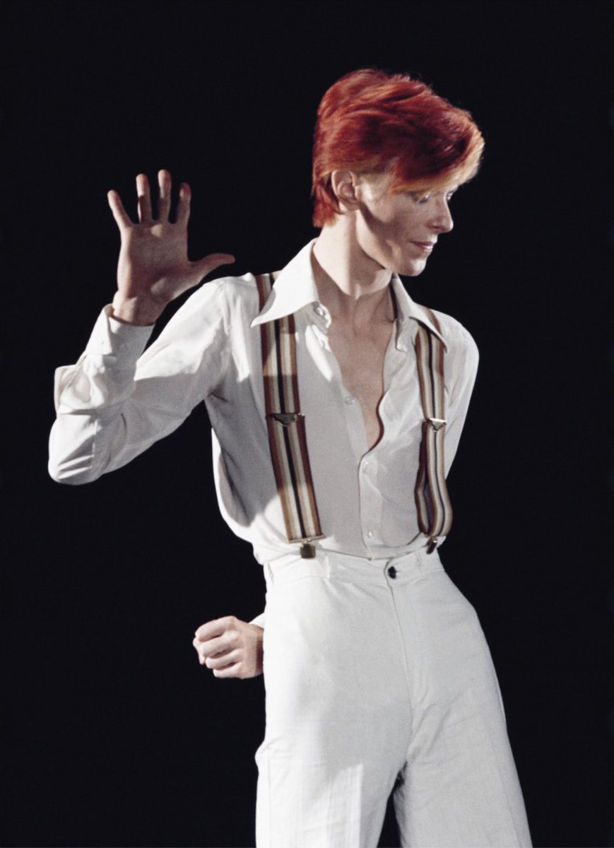 David Bowie during the filming of the Young Americans TV commercial ...