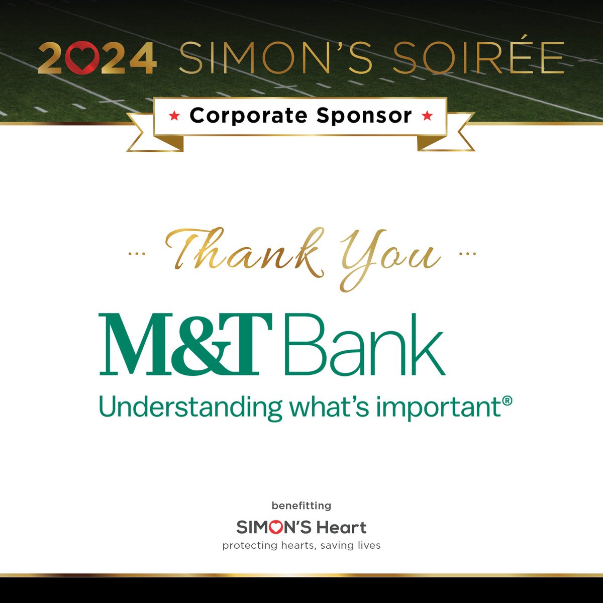 M&T Bank is an early supporter of the Simon’s Heart Ambassador Program and our CPR Jukebox. We are thrilled to have had their friendship and guidance since 2019. Simon’s Soiree is THIS SATURDAY! Purchase your last minute tickets to join us! 🎟️: bit.ly/42A30YN