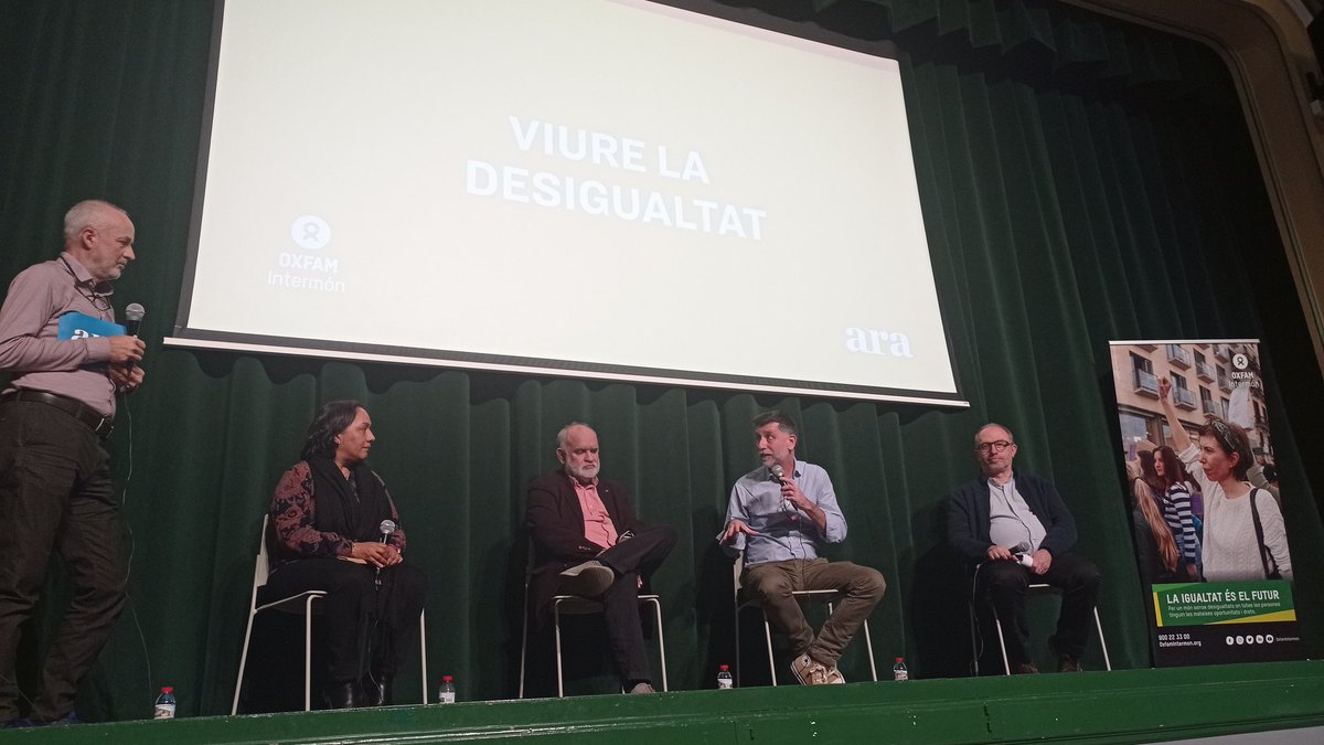 RaquelCheca1's tweet photo. Qué podem fer per lluitar contra la desigualtat? Parlem ara amb diferents veus amb @OxfamIntermon https://t.co/3MX0RJey1n