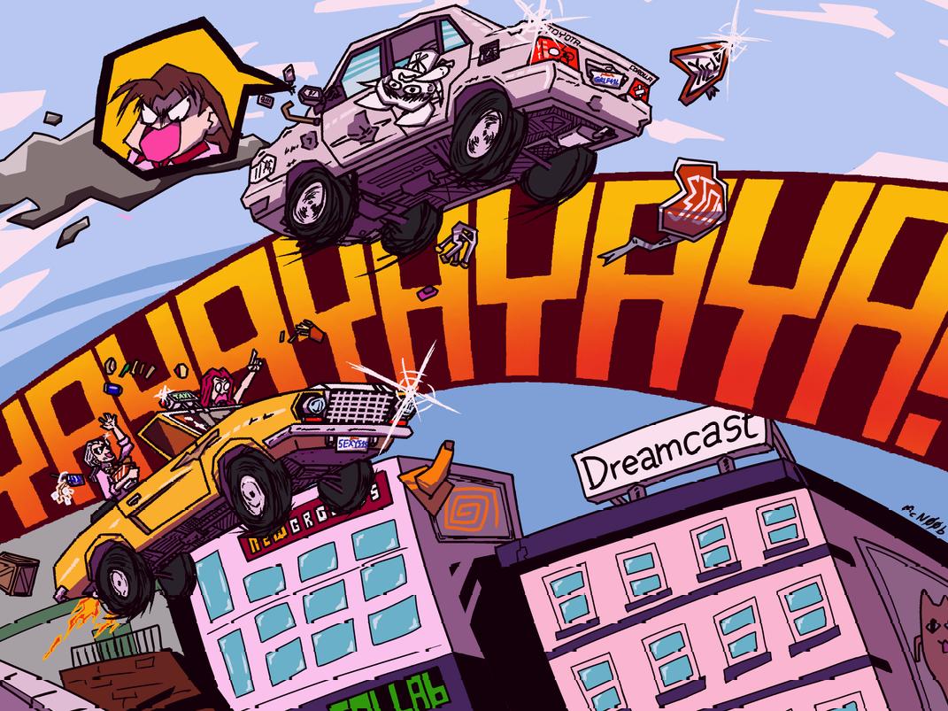 My contribution to the Newgrounds #dreamcastcollab!
It's CRAZY TAXI! Also, Chiyo-chan got PTSD again!
-
#crazytaxi #illustration #fanart #azumangadaioh #dreamcast