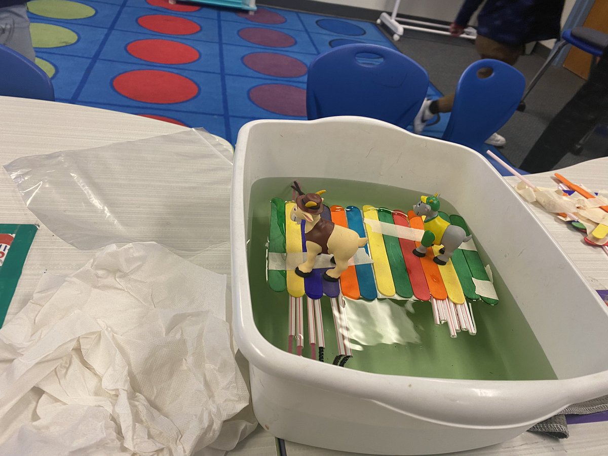 JessieHSosa's tweet photo. They float!!! Go grizzlies!! 
@fmgilbert @jennmckee3 @IISD_iLearn @Enrichment_IISD #IISDPrekSTEMweek https://t.co/dnDBh5pelo