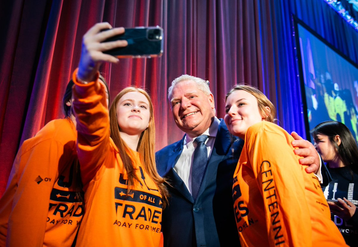 fordnation's tweet photo. This morning’s Jill of All Trades event at @CentennialEDU was a great opportunity to celebrate the many hardworking women in Ontario’s trades sector and highlight the fantastic, good paying opportunities that are available in the skilled trades. https://t.co/x3MXmg0Nru