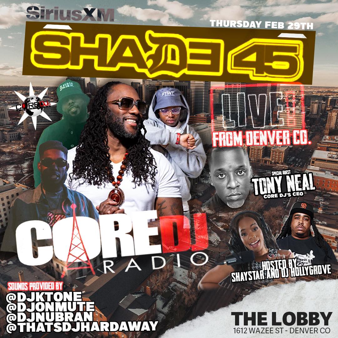 Denver .. see you tomorrow! <a href="/DJKTONE/">DJ KTONE</a> #Shade45Live @SiriusXM #CoreDJRadio <a href="/Shade45/">Shade45</a>