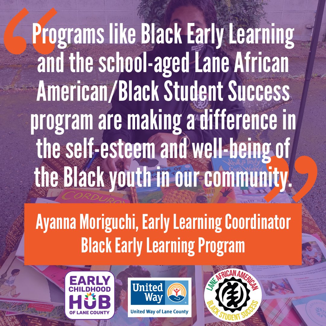 Learn more about the Black Early Learning program and the work being done to support Black children and families on our most recent blog post through the link below:
unitedwaylane.org/stories/black-…
#BlackEarlyLearning #BlackStudentSuccess #LaneCounty