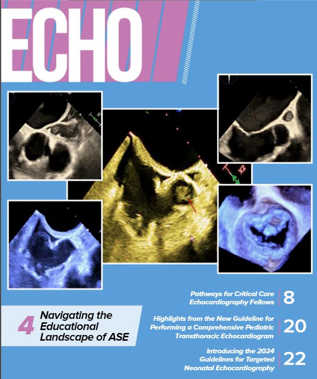 The February 2024 #EchoMagazine is online! bit.ly/49nB4tP This issues features: 🔷 Pathways for Critical Care Echo Fellows 🔷 Navigational Educational Landscape of ASE 🔷 Highlights from the New Guideline for Performing a Comprehensive Pediatric TTE 🔷 And so much more!
