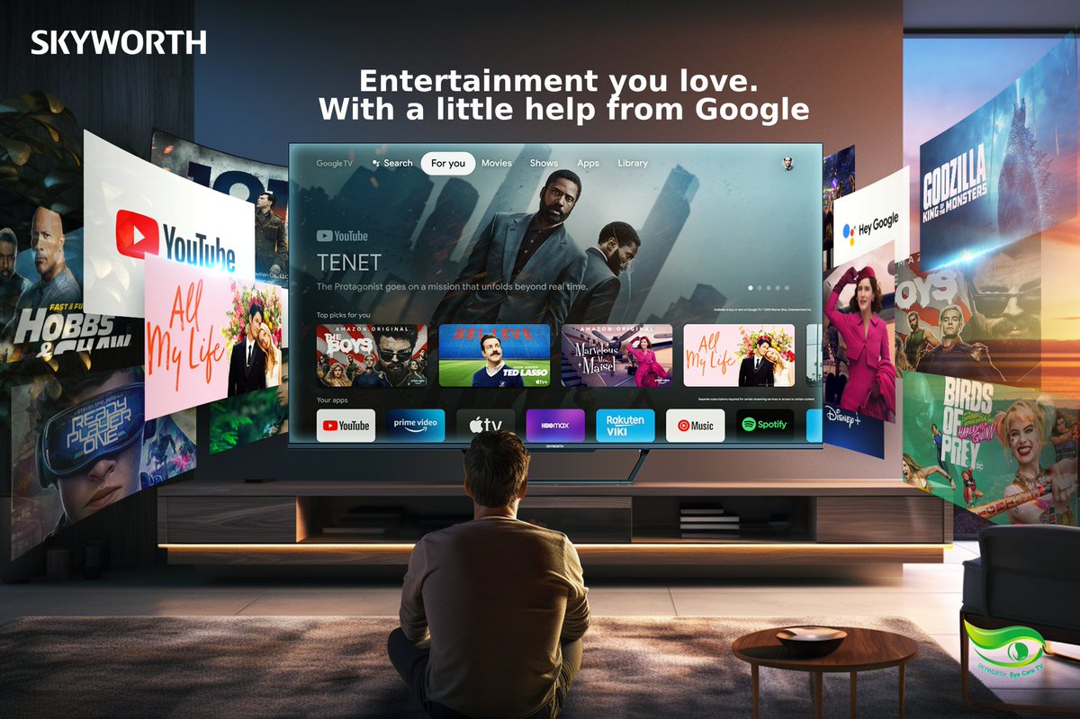 No more jumping from app to app. Google TV brings together your movies and shows from across your subscriptions

Visit: skyworthusa.com/googletv

#google #googletv #chromecast #googleassistant #skyworth #eyecare #innovation #youtube #tv #movie #show #shows #movies #entertainment