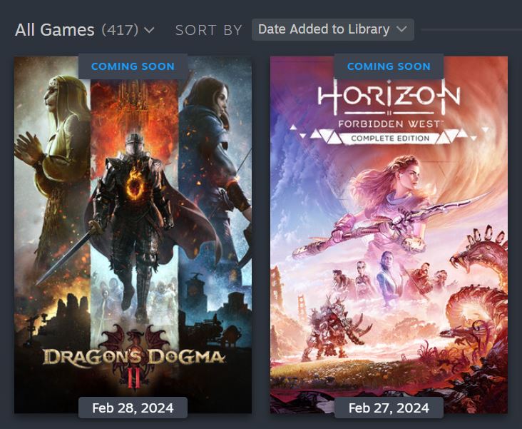 Here are my most anticipated games for March on Steam Just picked up the Deluxe Edition for both #DragonsDogma2 #HorizonForbiddenWest #newgames #Upcoming