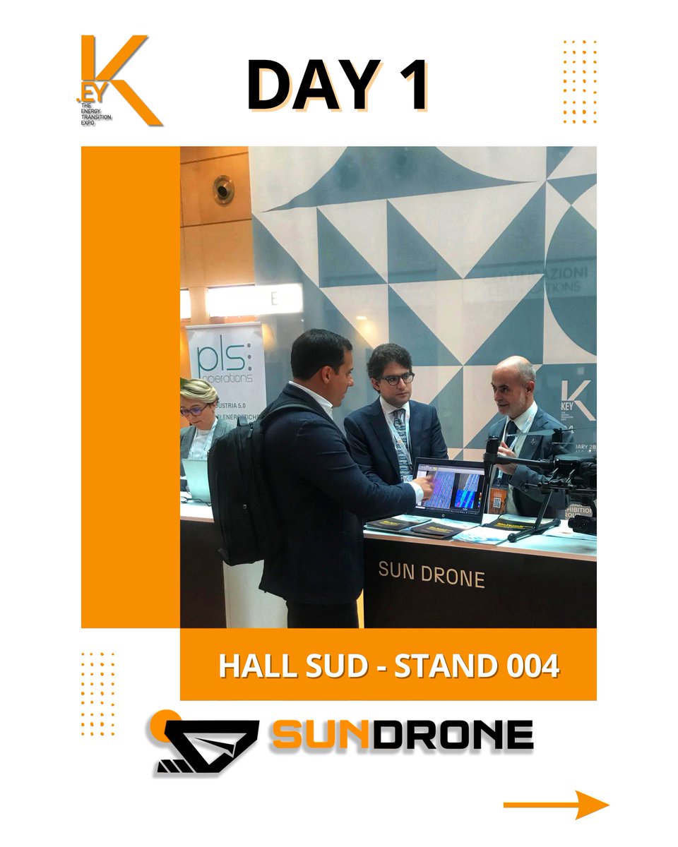 SundroneItalia's tweet photo. Grazie a tutti coloro che hanno reso questa giornata speciale! 
Vi aspettiamo domani (HALL SUD - STAND 004) per una nuova giornata ricca di ispirazione e opportunità! 

#keyenergy2024 #fotovoltaico #pannellisolari #ispezioniaeree #IspezioniTermografiche #dji #sostenibilità https://t.co/GHX5atgXlR