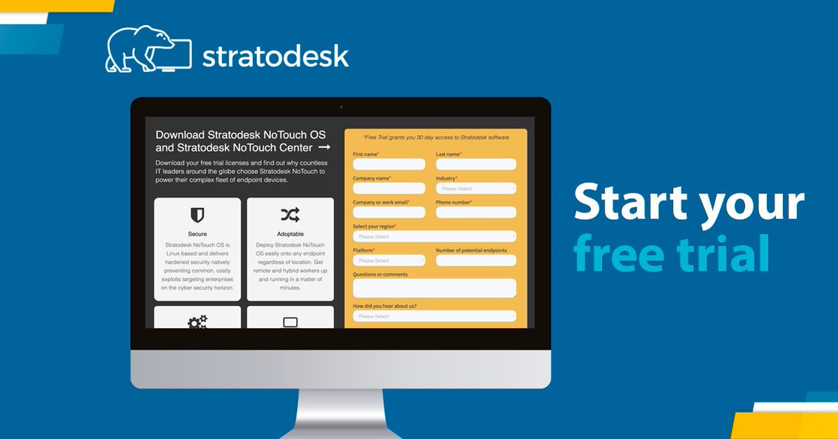 stratodesk's tweet image. Unleash the potential of #Stratodesk #NoTouch & elevate the efficiency and security of your VDI, DaaS, or cloud setup! 🌐💻
👇 Tap the link below to start free trial:
bit.ly/3Tjm2jm
#VirtualDesktopInfrastructure #VDI #DaaS #CloudComputing #EndpointSecurity #FreeTrial