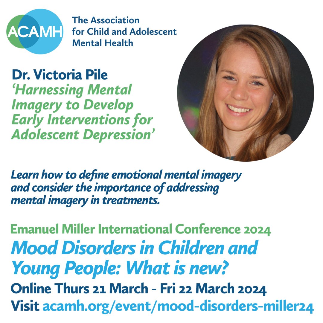 Gain an insight into the early onset, &amp; the often resistant to treatment, of the chronic &amp; recurring nature of #MoodDisorders in CYP at the upcoming <a href="/acamh/">Association for Child & Adolescent Mental Health</a> conference!

Book before 08/03 and you’ll be entered into a prize draw to get your place for FREE! bit.ly/3RQrHfL