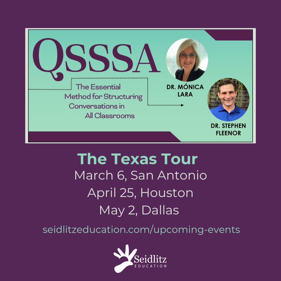 The inimitable @DrMLara & @StFleenor will bring @Seidlitz_Ed's long-awaited #QSSSA book & workshop to 3 TX cities this spring. Check it out & reserve your seats today! buff.ly/3wlNFPI