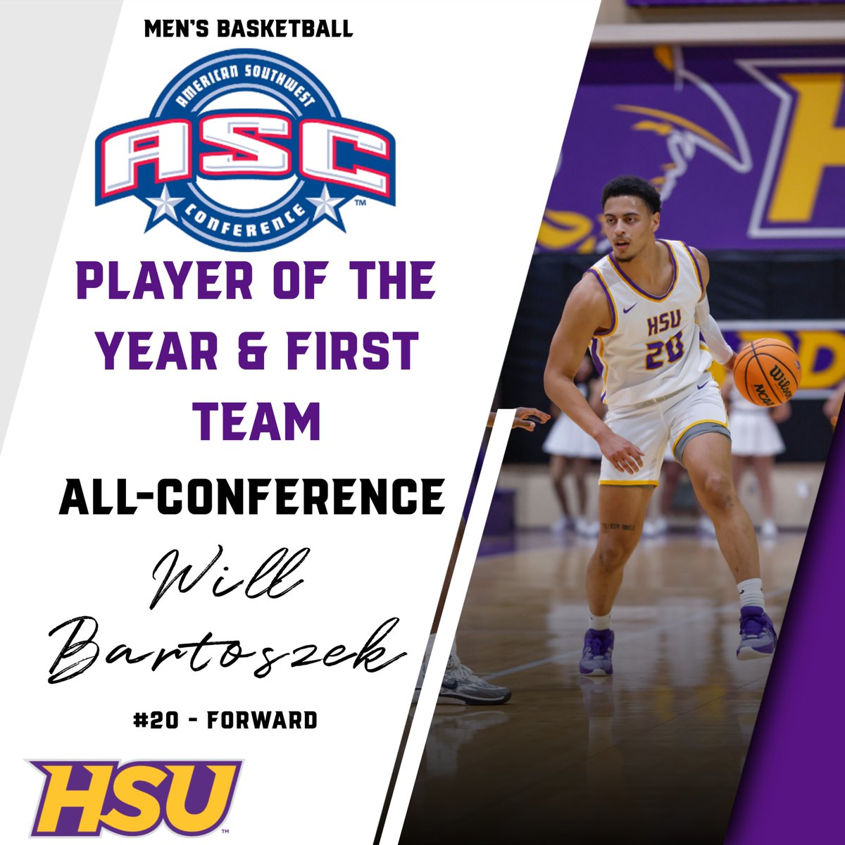 Congratulations to Will Bartoszek for being named the ASC Player of the Year and being recognized by the ASC with All-Conference honors.