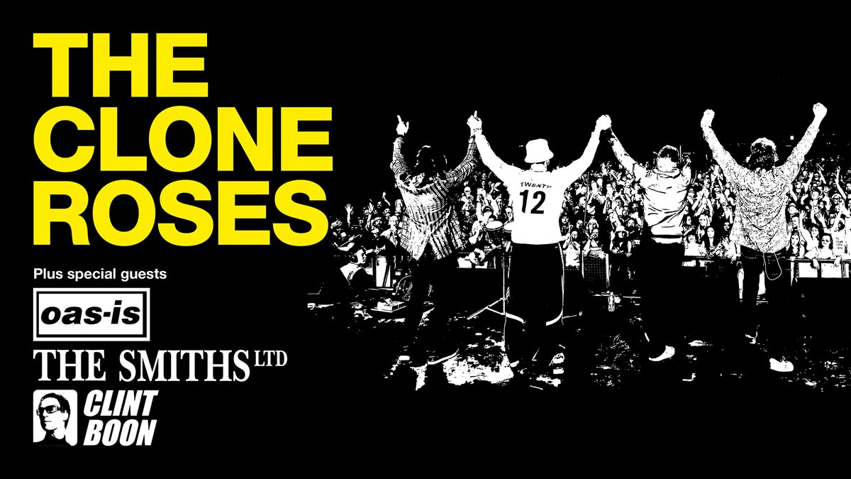 🍋 ANNOUNCEMENT 🍋 The ultimate Manchester night is back! 😎 Returning faves, @thecloneroses, have gathered up @Oas_is_official, @thesmithsltd and Inspirals legend, DJ Clint Boon to celebrate those heady Mancunian halcyon days at Parr Hall on 5 Oct 🔥 parrhall.culturewarrington.org/whats-on/the-c…