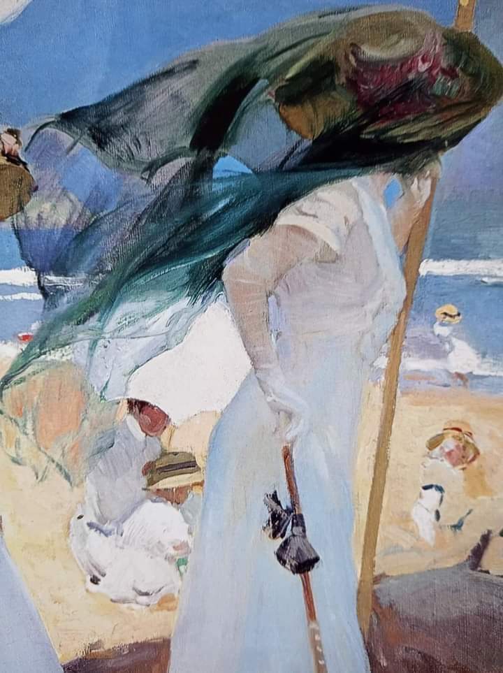 Joaquín Sorolla y Bastida. 
Bajo el Toldo, Zarauz, 1910.
Saint Louis Art Museum.
Detalle.